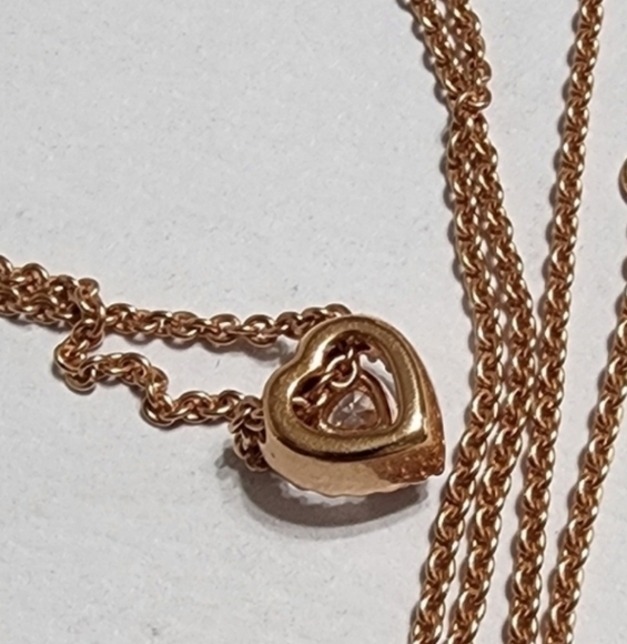 Authentic Pandora Sparkling Heart Collier Necklace - Picture 7 of 10